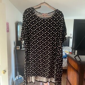 Philosophy Black Dress with White Polka Dots